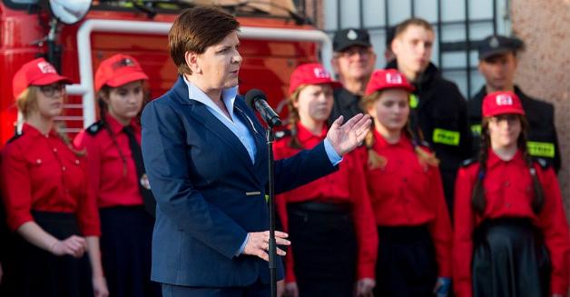 Premier Beata Szydło do strażaków: Dziękujemy za to, że zawsze można na was liczyć